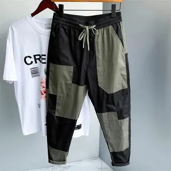 Shorts Cargo Camuflados Masculinos de Multibolsos para o Verão: Elegância e Praticidade 8 Cargo Pants Korean Trend Overalls Men's Baggy Straight Men's Casual Pants Men's Japanese Patchwork Pantalones Hombre Streetwear