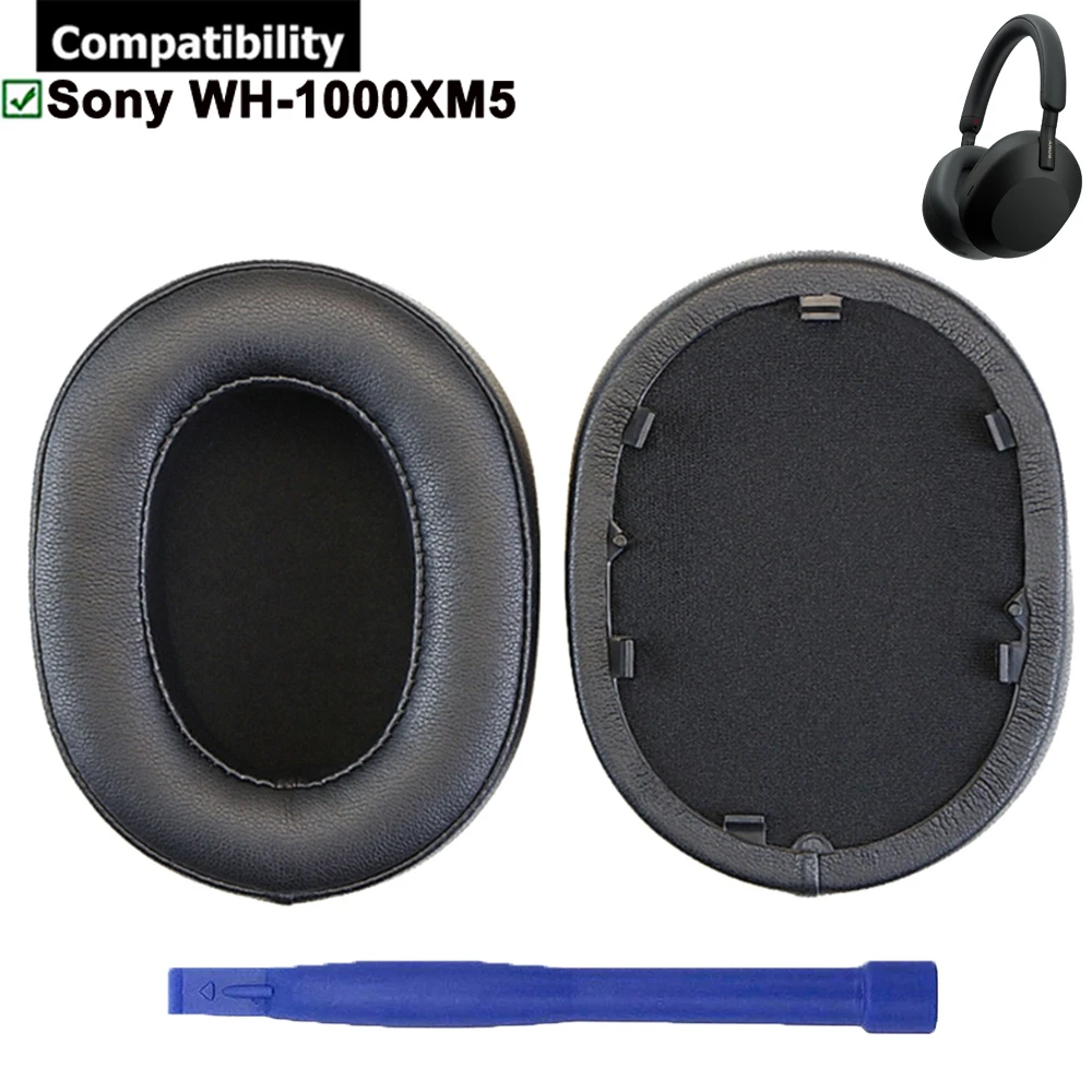 1Pair Replacement Soft Memory Foam Leather Earpads Ear Pads Cups Cushions Repair Parts For Sony WH-1000XM5 WH 1000XM5 Headphones 1Pair Replacement Soft Memory Foam Leather Earpads Ear Pads Cups Cushions Repair Parts For Sony WH-1000XM5 WH 1000XM5 Headphones
