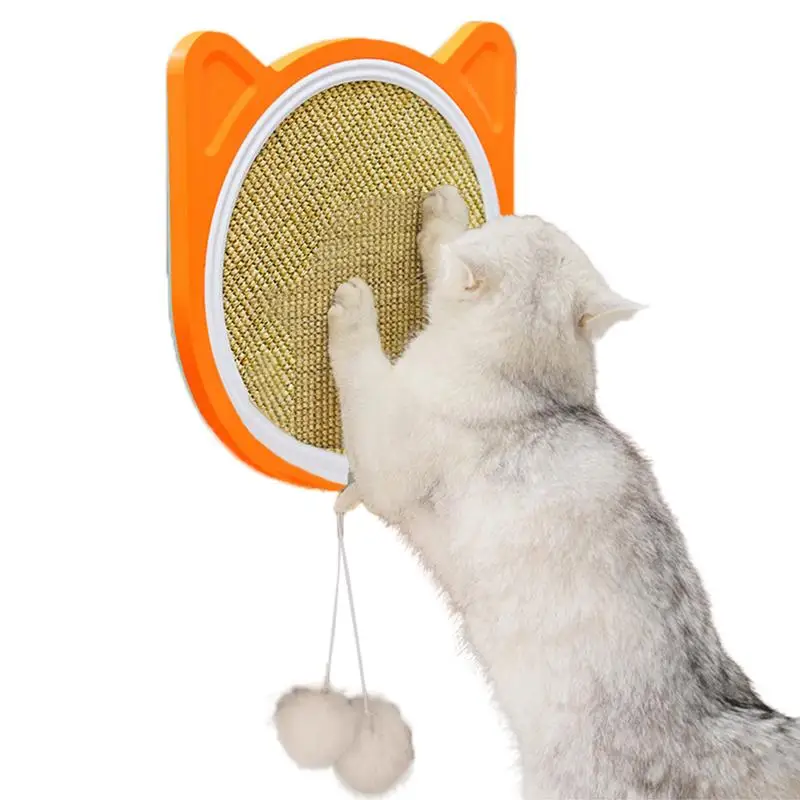 

Cat Scratching Board Large Kitten Wall Scratch Pad Pet Scratcher With Suction Cup Vertical Anti Scratching Sisal Post Protect