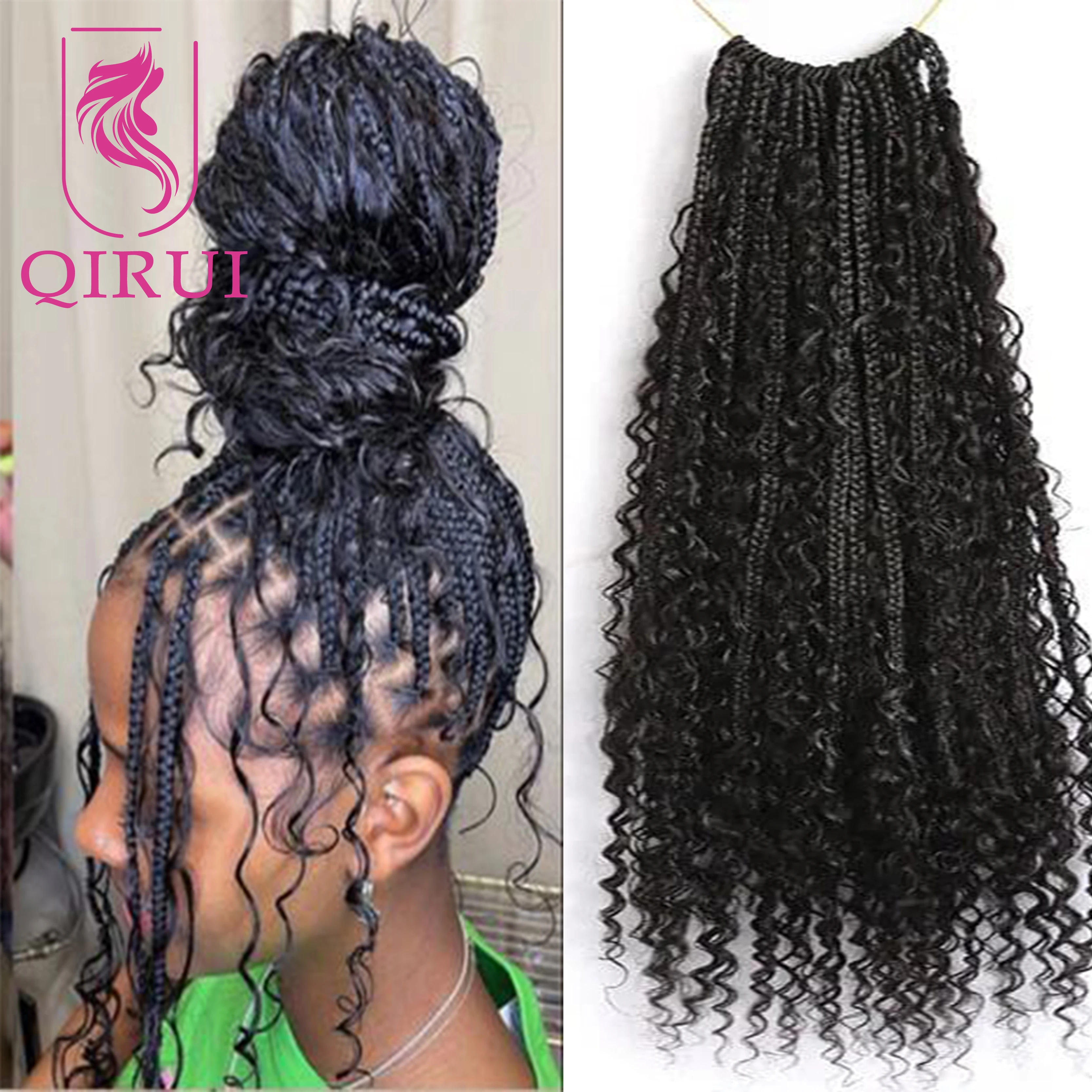 Предварительно заплетенные косички в богемском стиле, вязаные волосы с кудрявыми концами, вязанные крючком косички, вьющиеся человеческие волосы для черных женщин, 30 дюймов
Предварительно заплетенные косички в богемском стиле, вязаные волосы с кудрявыми концами, вязанные крючком косички, вьющиеся человеческие волосы для черных женщин, 30 дюймов