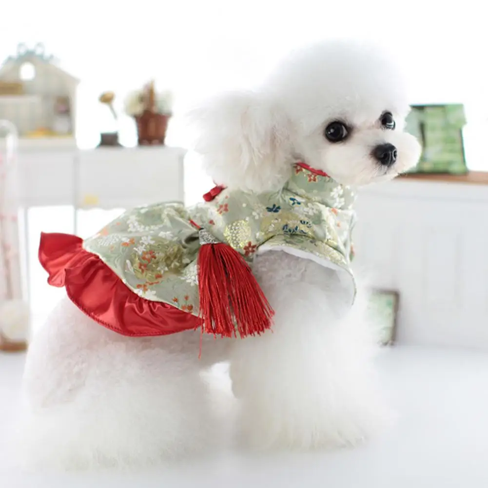 Dog Birthday Outfit Stylish Pet Dress Festive Winter Costume for Dogs Cats Tang Dynasty Inspired Tang Suit with Tassel for Dogs
Dog Birthday Outfit Stylish Pet Dress Festive Winter Costume for Dogs Cats Tang Dynasty Inspired Tang Suit with Tassel for Dogs