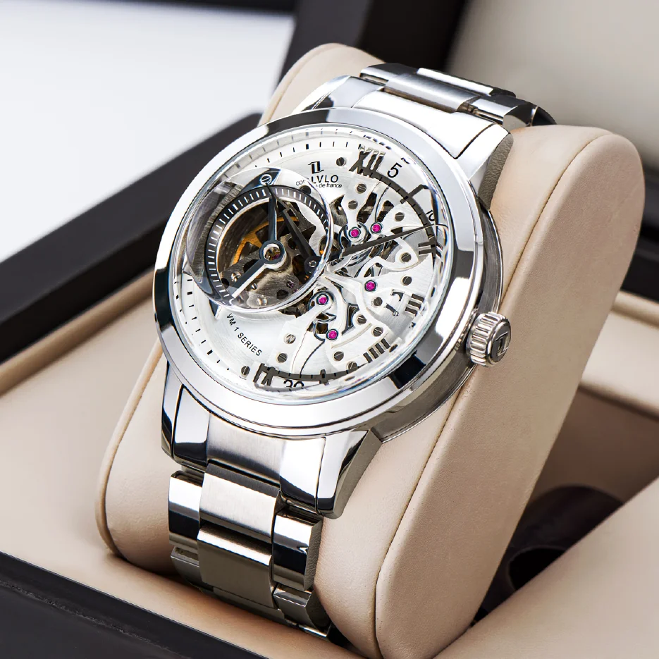 OBLVLO Retro Casual Men Skeleton Automatic Watches Mechanical Stainless Steel Strap Mineral Crystal Glass Waterproof Clock VM
OBLVLO Retro Casual Men Skeleton Automatic Watches Mechanical Stainless Steel Strap Mineral Crystal Glass Waterproof Clock VM