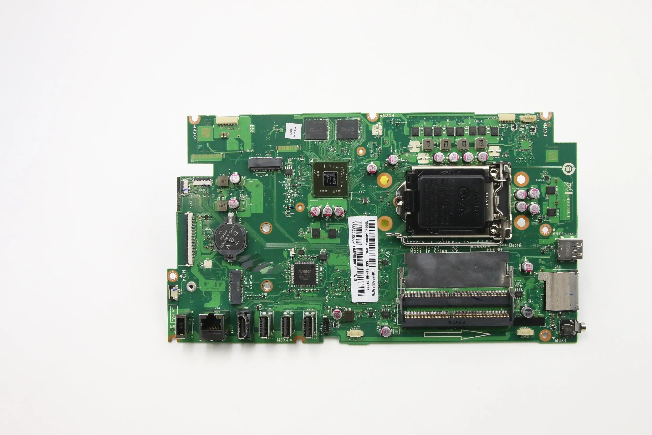 SN LA-H011P FRU PN 5B20U53670 CPU R530 2GB HDMI OUT 8C DPK GPU AMD Radeon 530 EOC10 compatible ideacentre A340-24ICB motherboard
SN LA-H011P FRU PN 5B20U53670 CPU R530 2GB HDMI OUT 8C DPK GPU AMD Radeon 530 EOC10 compatible ideacentre A340-24ICB motherboard