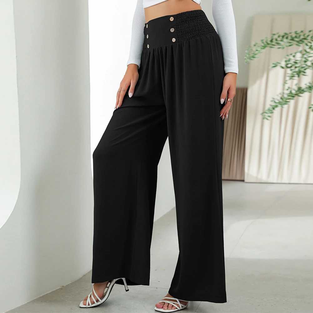 Stay Fashionable and Comfortable with These Women's Soild Color High Waist Loose Long Pants with Wide Legs and Elastic Waist
Stay Fashionable and Comfortable with These Women's Soild Color High Waist Loose Long Pants with Wide Legs and Elastic Waist