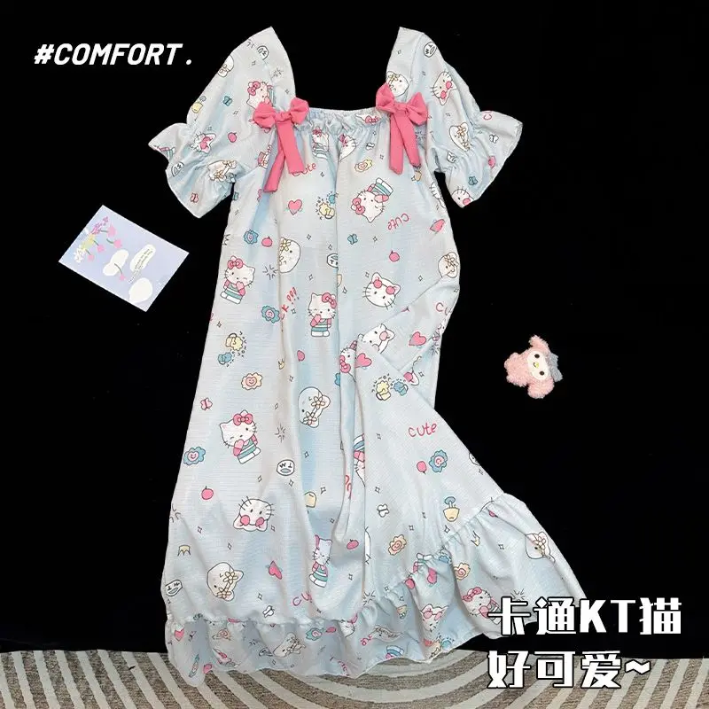 Новинка 2024, летняя женская пижама Hello Kitty полако с нагрудными подушечками, модная Пижама с милыми мультяшными сердечками для девочек
Новинка 2024, летняя женская пижама Hello Kitty полако с нагрудными подушечками, модная Пижама с милыми мультяшными сердечками для девочек
