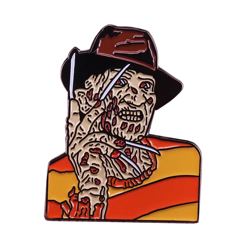 

'80s Halloween Horror Movie Enamel Pin Women's Brooches Lapel Pins for Backpack Briefcase Badges Fashion Jewelry Accessories