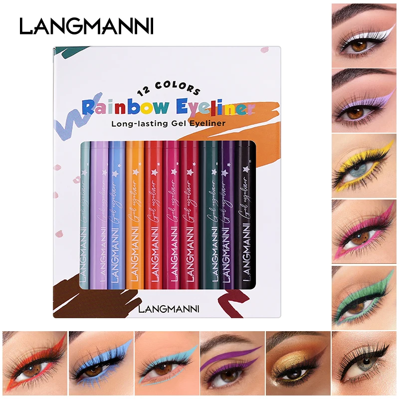 12Pcs Matte Eyeliner Gel Pencil White Black Brown Waterproof Lasting Non-Smudged Sweat-Proof Lying Silkworm Eye Liner Pen Makeup
12Pcs Matte Eyeliner Gel Pencil White Black Brown Waterproof Lasting Non-Smudged Sweat-Proof Lying Silkworm Eye Liner Pen Makeup