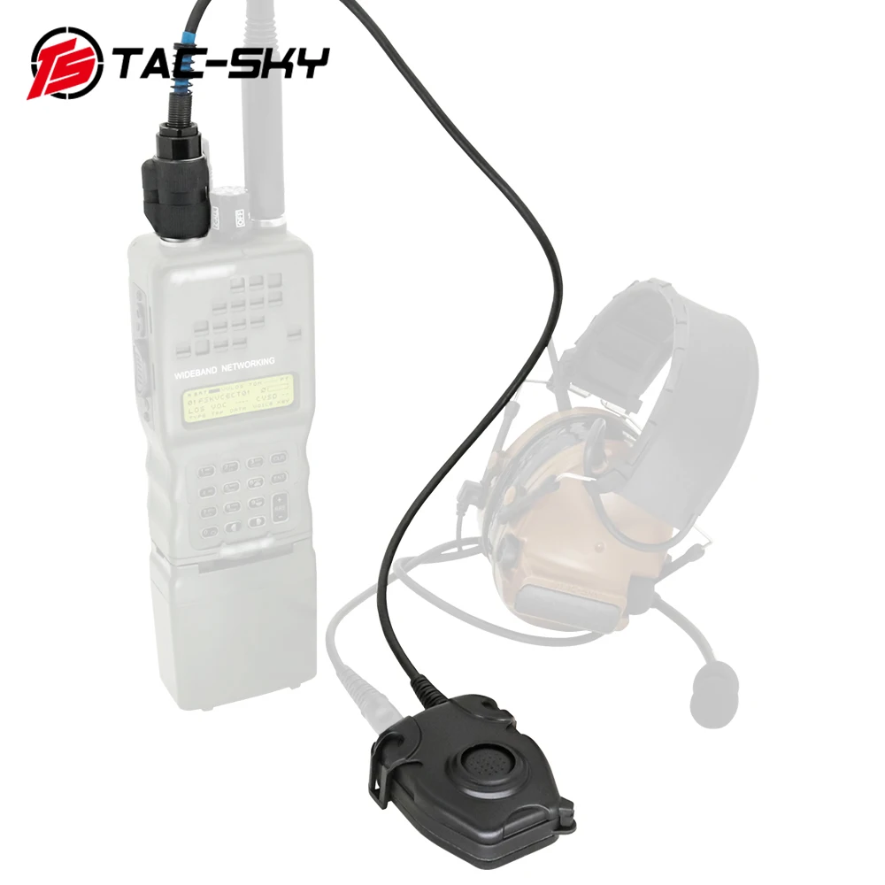 

TS TAC-SKY 6-Pin PTT Adapter AN/PRC 148 152 152A 163 PTT Compatible TAC-SKY/Z-TAC Tactical Headset Civilian Version