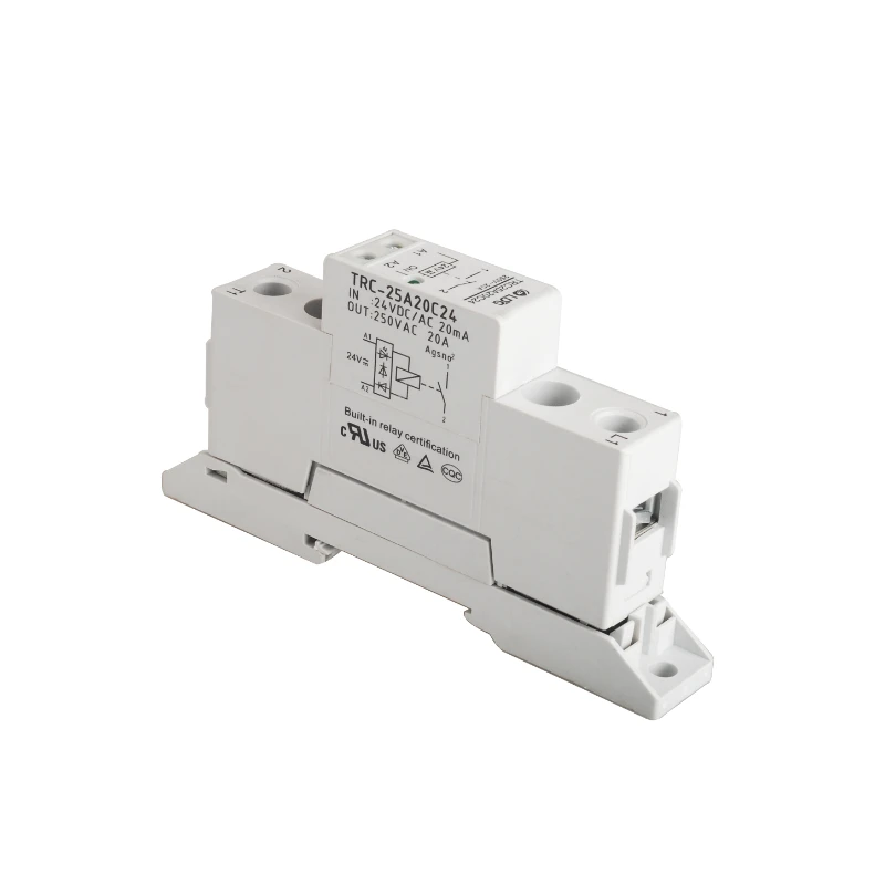 TRC-25A20C24 High Power Din Rail Relay 24VDC/AC 20mA Input 250VAC 20A Output Soft Starting Electromagnetic Contact Relay Module
TRC-25A20C24 High Power Din Rail Relay 24VDC/AC 20mA Input 250VAC 20A Output Soft Starting Electromagnetic Contact Relay Module