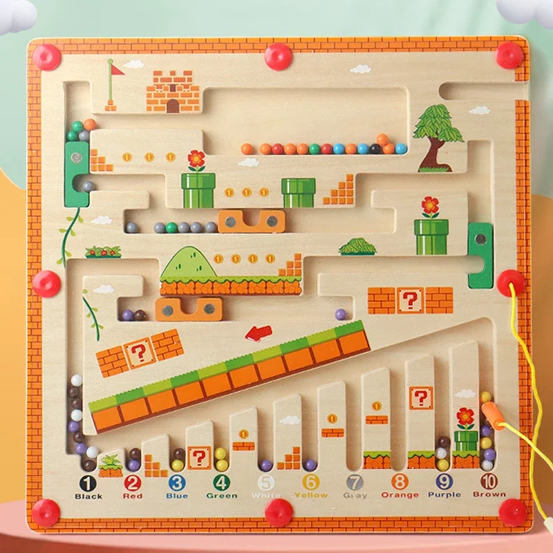 Children Wooden Magnetic Color and Number Maze Learning Education Toys Color Matching Montessori Toys Wooden Toys Gift for Kids
Children Wooden Magnetic Color and Number Maze Learning Education Toys Color Matching Montessori Toys Wooden Toys Gift for Kids