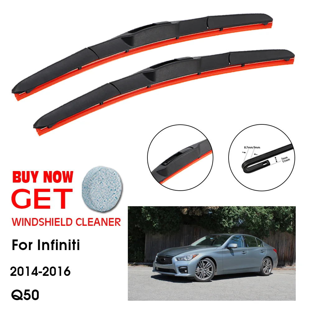 

Car Wiper For Infiniti Q50 26"+17" 2014-2016 Front Window Washer Windscreen Windshield Silica Gel Wiper Blades Accessorie