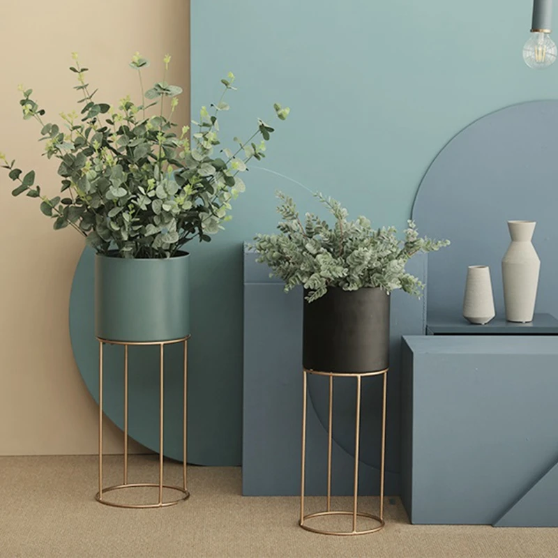Nordic Modern Metal Wrought Iron Bracket Flower Pots Floor Flower Stand Flower Ornaments Living Room Home Decorations Artificial
Nordic Modern Metal Wrought Iron Bracket Flower Pots Floor Flower Stand Flower Ornaments Living Room Home Decorations Artificial