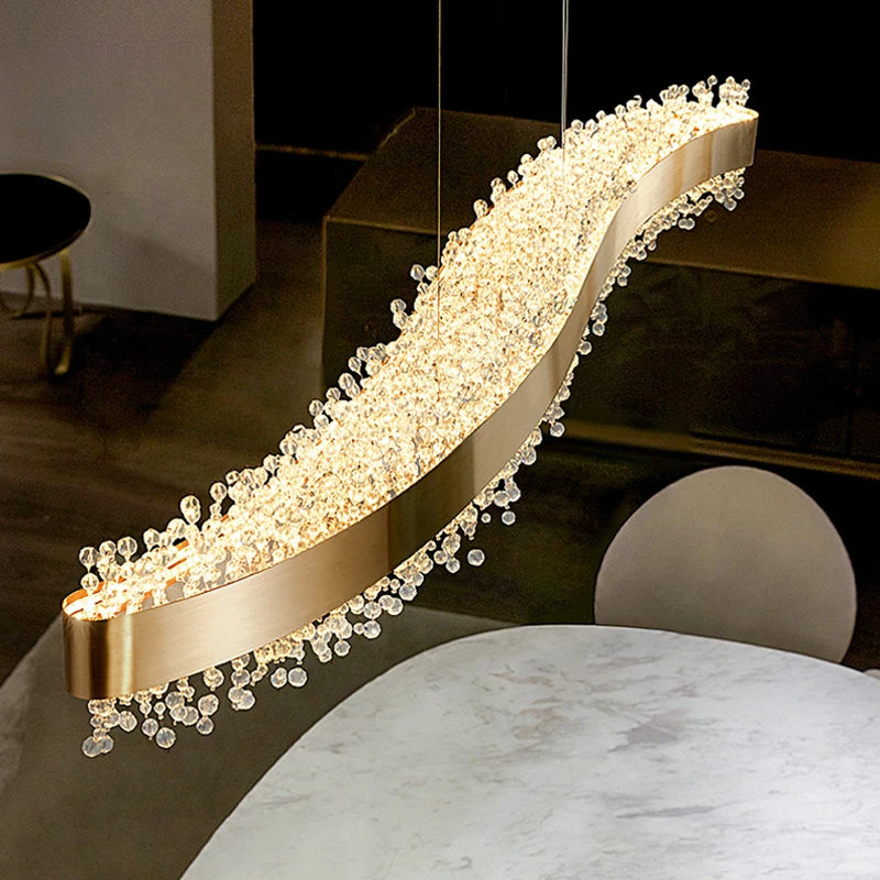 Modern Luxury Crystal Pendant Lights Dining Living Room Ceiling Chandeliers Lighting Room Decor Tassel Pendant Gold Led Lamps
Modern Luxury Crystal Pendant Lights Dining Living Room Ceiling Chandeliers Lighting Room Decor Tassel Pendant Gold Led Lamps