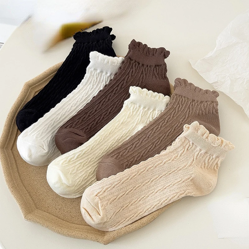 1 Pairs of Lettuce Trim Ankle Socks, Textured Twist Cute Cotton Socks for Women Girls Ankle Socks
1 Pairs of Lettuce Trim Ankle Socks, Textured Twist Cute Cotton Socks for Women Girls Ankle Socks