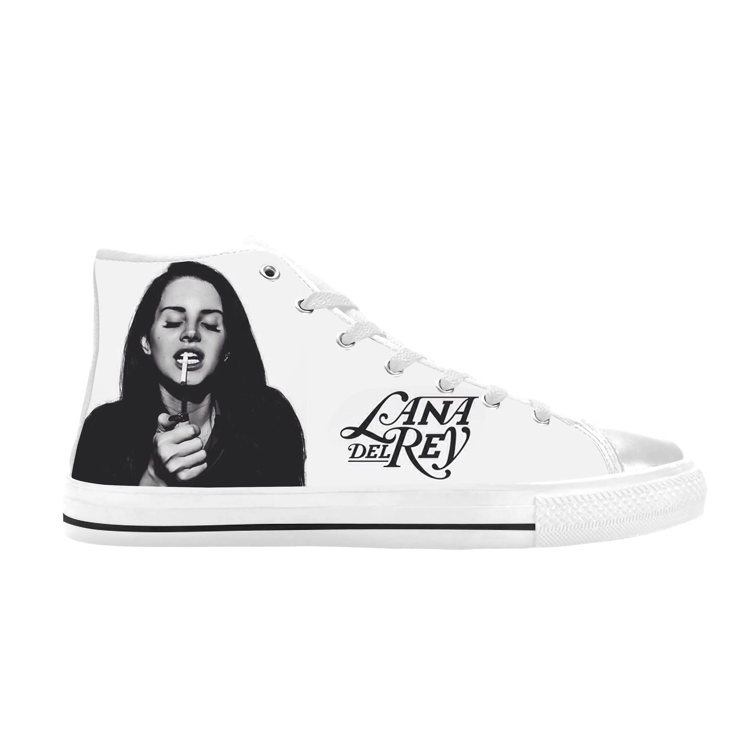 

Lana Del Rey Pop Singer Music Born to Die Fashion Casual Cloth Shoes High Top Comfortable Breathable 3D Print Men Women Sneakers