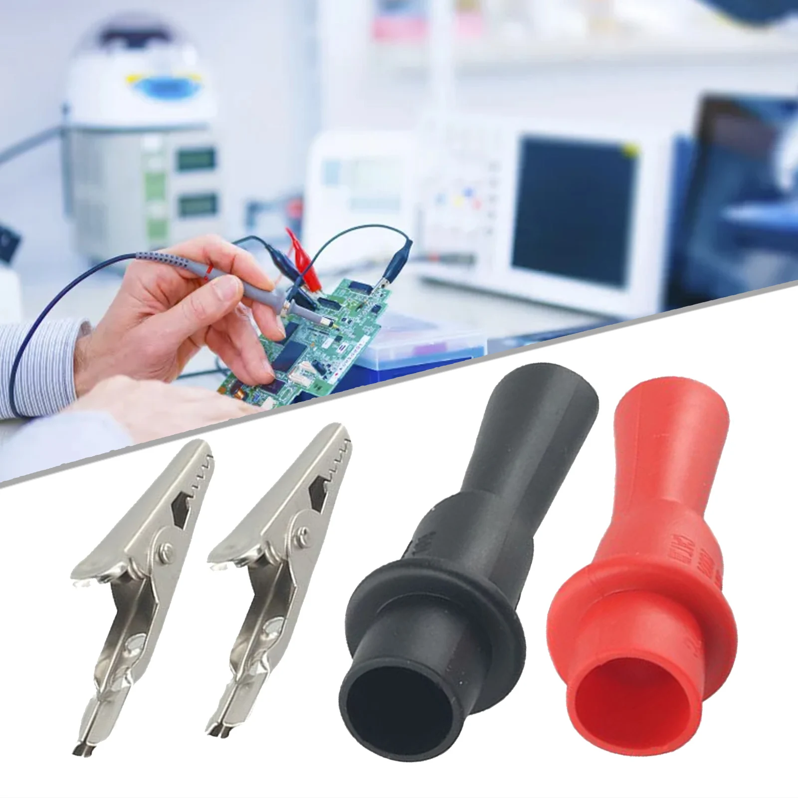 2Pcs Multimeter Push On Alligator Clip P2008 Inline 2mm Probe Insulated Crocodile Clamp For Electrical Test Probes Tools Set
2Pcs Multimeter Push On Alligator Clip P2008 Inline 2mm Probe Insulated Crocodile Clamp For Electrical Test Probes Tools Set