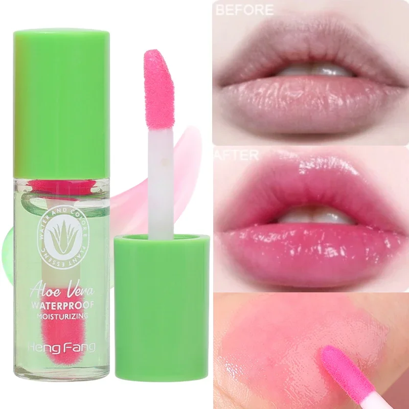 

Fruit Aloe Vera Lip Balm Lip Oil Moisturizing Temperature Color Changing Lipstick Long Lasting Hydrating Lip Gloss Care Cosmetic