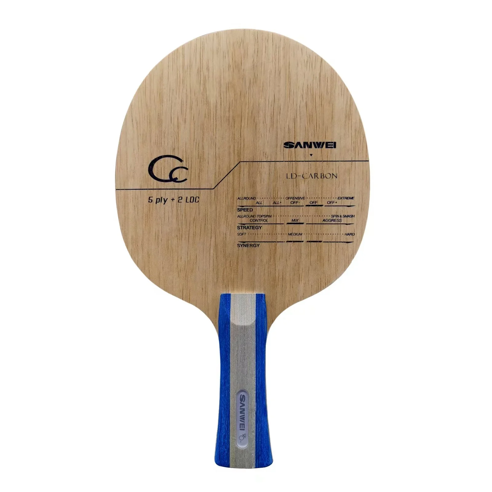 

Original SANWEI CC Table tennis blade 5 wood+2 carbon OFF++ training without box ping pong racket bat paddle tenis de mesa