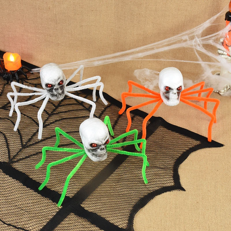Scary Spider Skull Skeleton Halloween Black Fake Hairy Spider Props Halloween Party Home Bar Decotations Haunted House Supplies
Scary Spider Skull Skeleton Halloween Black Fake Hairy Spider Props Halloween Party Home Bar Decotations Haunted House Supplies