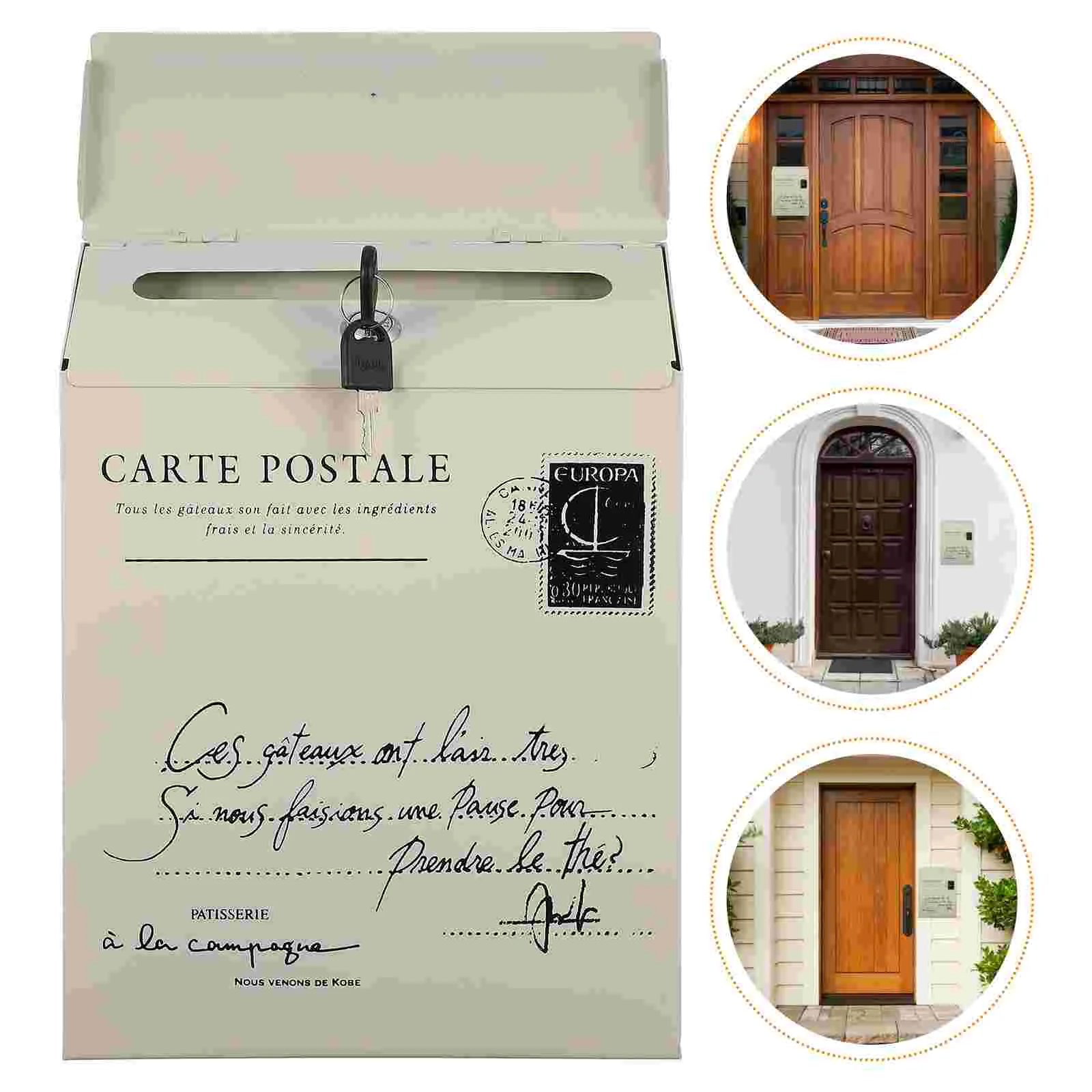 Wall Mount Mailbox Lockable Farmhouse Mail Box Hanging Wall Post Box Files Holder Large Capacity Locking Mailboxes with Key Lock
Wall Mount Mailbox Lockable Farmhouse Mail Box Hanging Wall Post Box Files Holder Large Capacity Locking Mailboxes with Key Lock