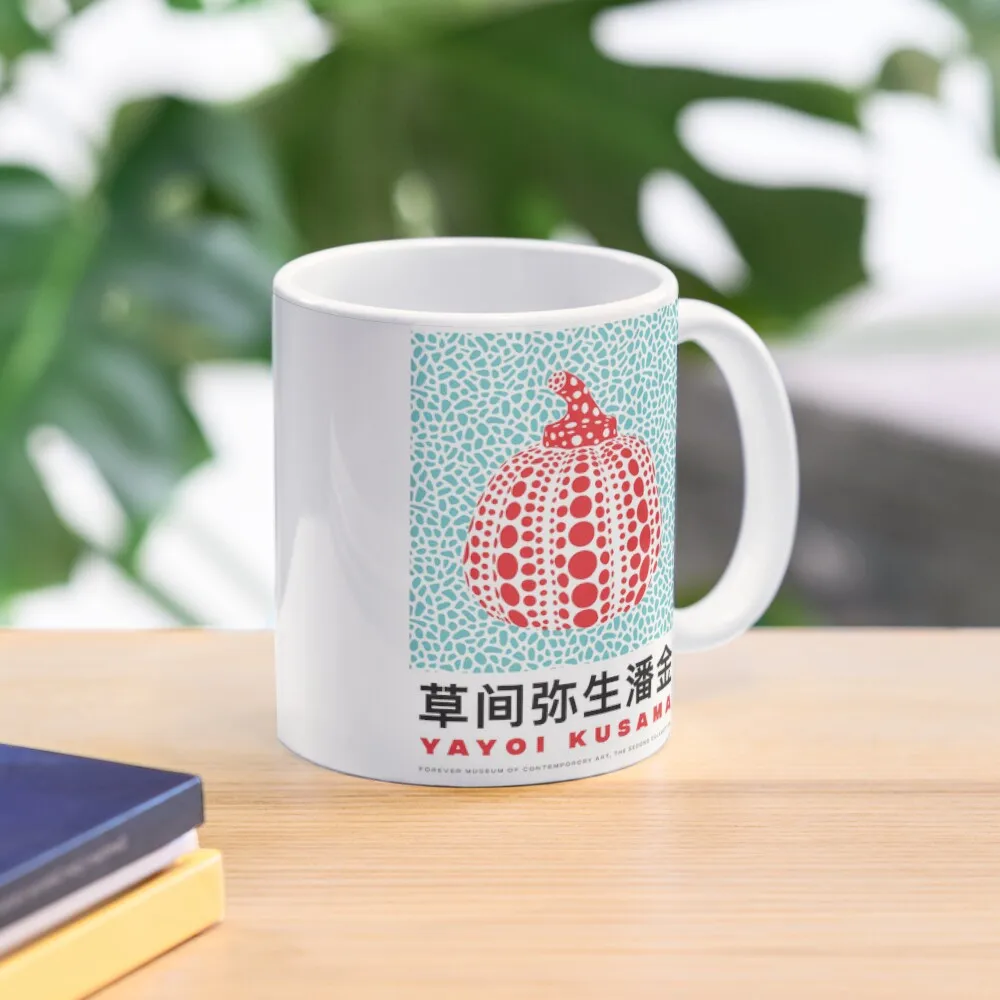 

Yayoi Kusama - Dot Blue Exhibitions Coffee Mug Thermal Breakfast Porcelain Beer Cups Mug