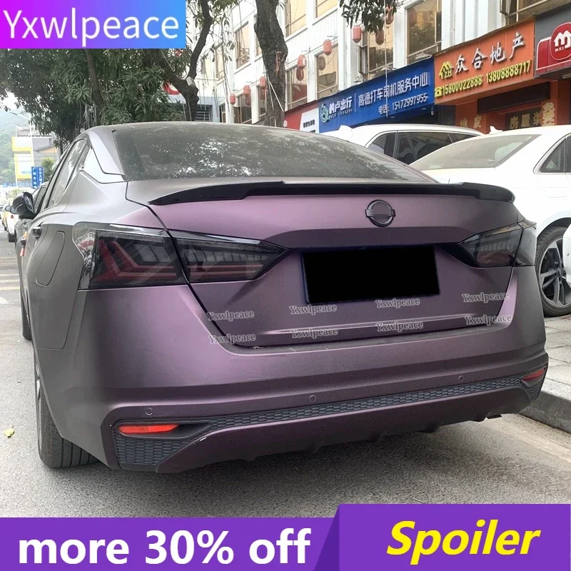 

For Nissan Altima Teana Spoiler 2019 2020 2021 2022 ABS Plastic Unpainted Color Rear Trunk Lip Spoiler Wing Car Styling