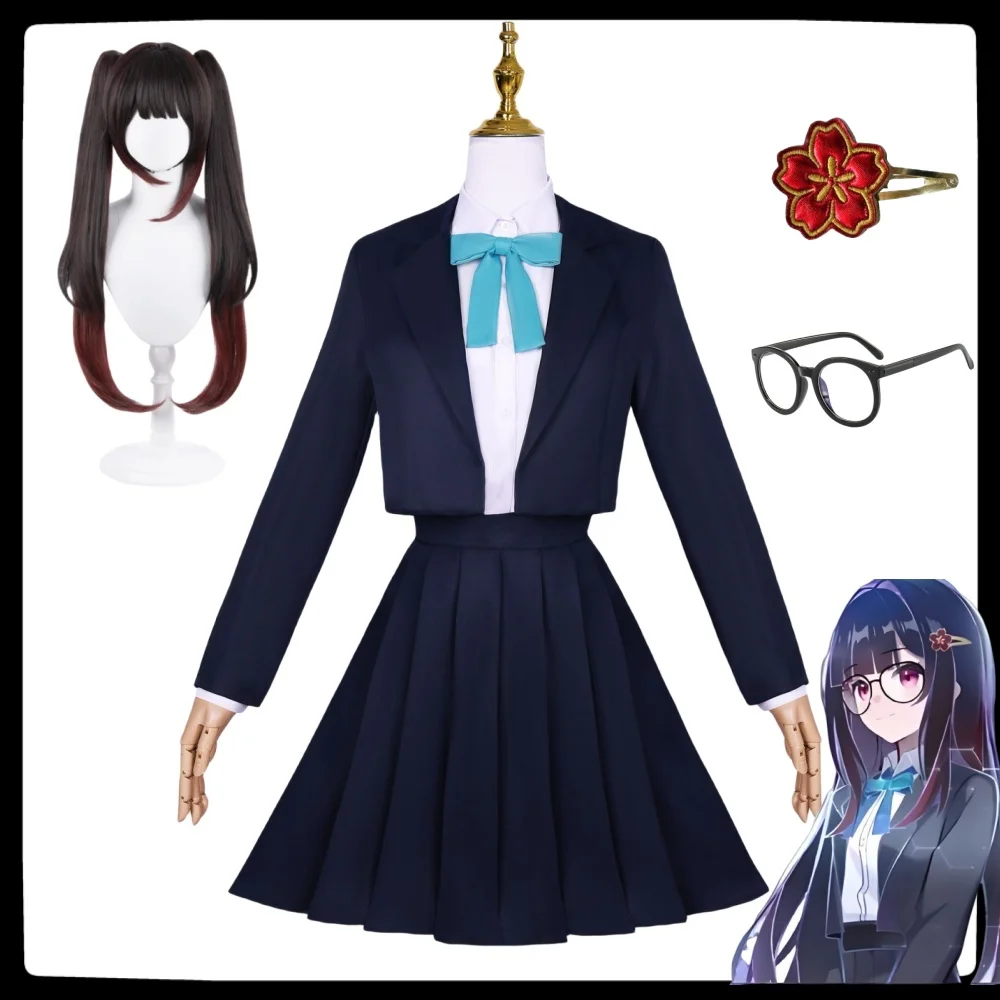 

Sparkle Elation Cosplay Game Honkai Star Rail Costume Wig Huahuo Masked Fools School Uniform JK Cute Sailor Dress Suit