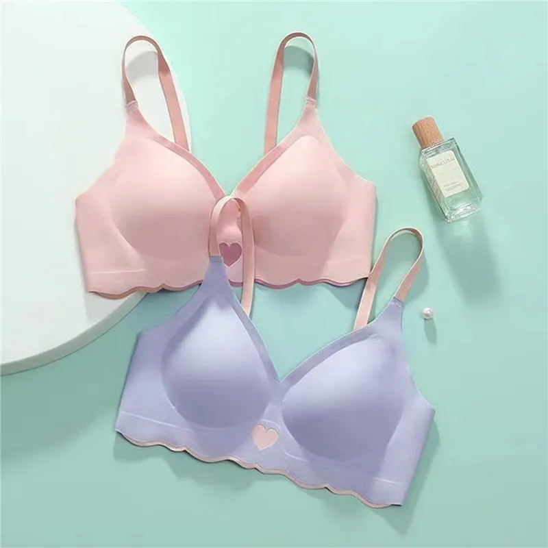 

New Jelly Bra Soft Support Bra One-piece Spandex for girls Women's underwear Japanese style Polyamide Wireless Traceless Bra