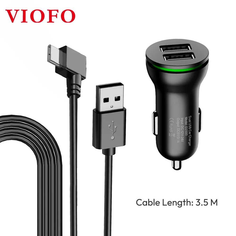 Автомобильное зарядное устройство VIOFO TYPE-C с двумя usb-портами с кабелем питания 3,5 м для A119 Mini
Автомобильное зарядное устройство VIOFO TYPE-C с двумя usb-портами с кабелем питания 3,5 м для A119 Mini