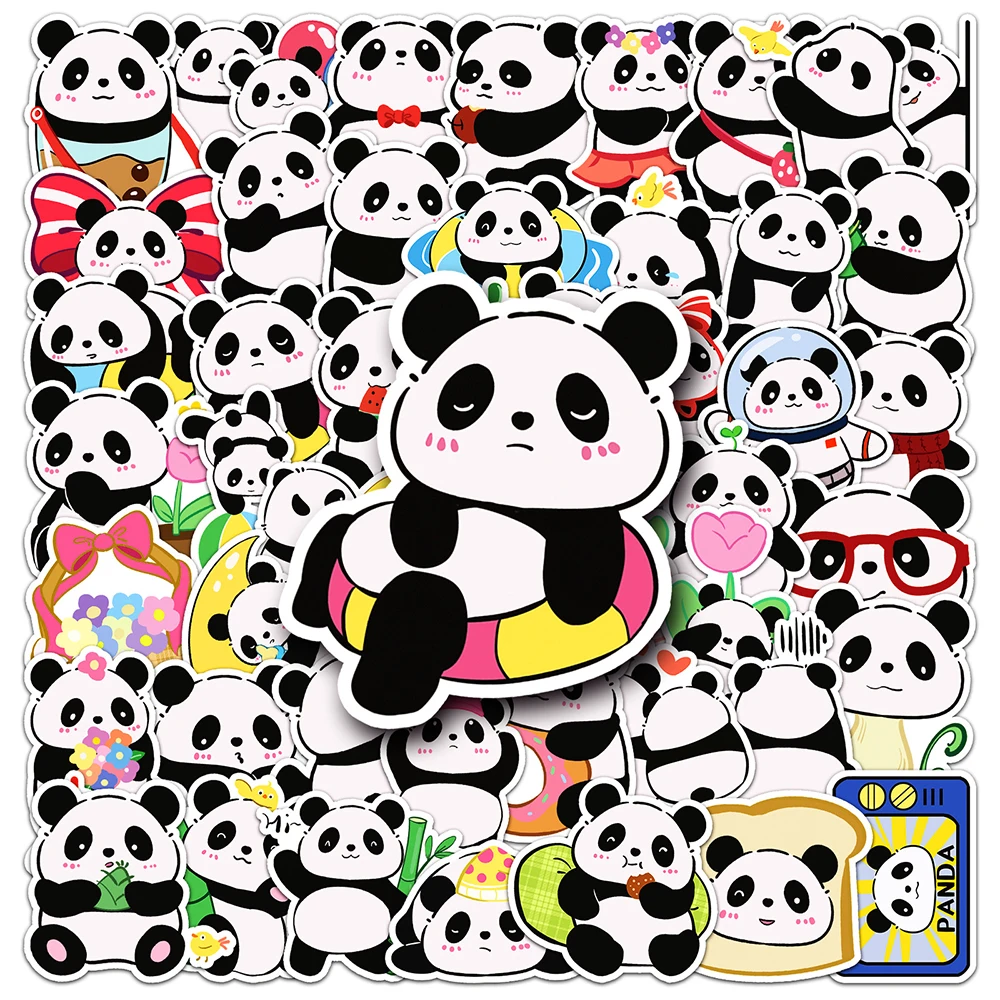 

10/30/50pcs Kawaii Funny Animal Panda Cartoon Stickers Vinyl Decals Toys DIY Laptop Phone Car Fridge Cute Kids Sticker Graffiti