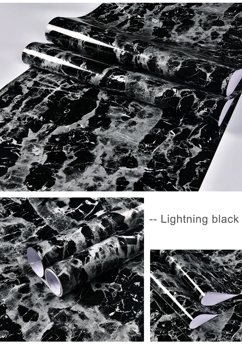 Waterproof Marble Vinyl Film Self Adhesive Wallpaper for Bathroom Kitchen Cupboard Countertops Contact Paper Home Decor Stickers Waterproof Marble Vinyl Film Self Adhesive Wallpaper for Bathroom Kitchen Cupboard Countertops Contact Paper Home Decor Stickers