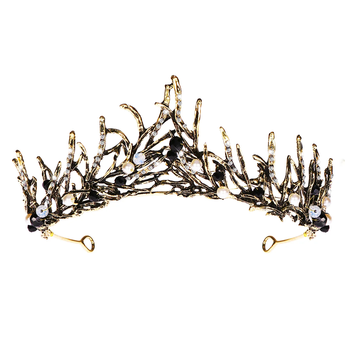 

Bridal Headpieces Gothic Tiara for Women Rhinestone Bridal Tiara Halloween Tiara for Women Bridal Hair Accessories