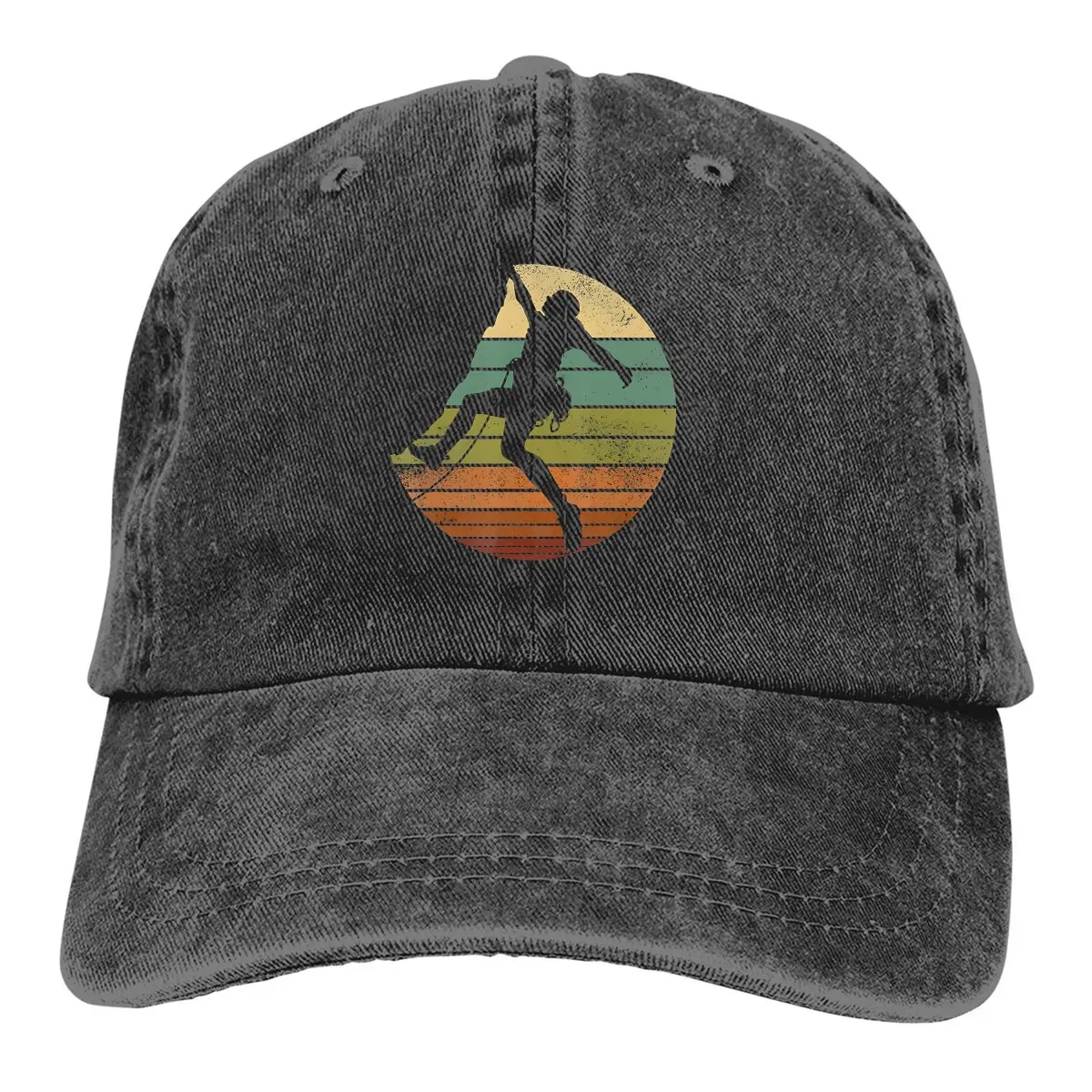 

Washed Men's Baseball Cap Rock Climbing Sunset Trucker Snapback Cowboy Caps Dad Hat Mountain Climber Golf Hats