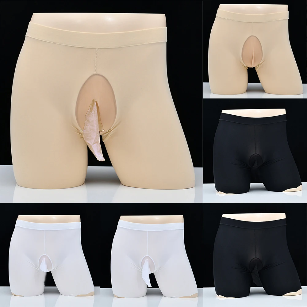Elephant Nose Boxers Shorts Men Ice Silk Bulge Pouch Seamless Lingerie Silky Soft Underpants Sheer Underwear With Peni Sheath
Elephant Nose Boxers Shorts Men Ice Silk Bulge Pouch Seamless Lingerie Silky Soft Underpants Sheer Underwear With Peni Sheath