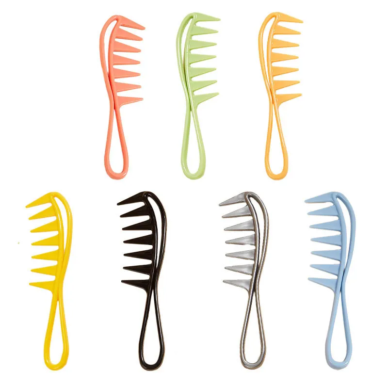 

Muticolor Barber Oil Combs Wide Tooth Massage Comb Hair Clipper Curling Salon Kids Brushes Children Combs Baby Hair Care