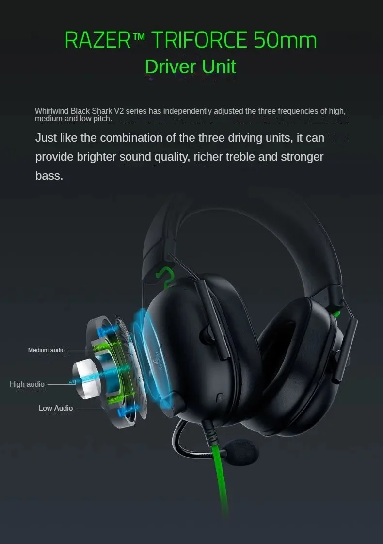 Razer BlackShark V2 X Gaming Headset: 50mm Drivers - Memory Foam Cushion - for PC, Mac, PS4, PS5, Switch, Xbox One, Xbox Series Razer BlackShark V2 X Gaming Headset: 50mm Drivers - Memory Foam Cushion - for PC, Mac, PS4, PS5, Switch, Xbox One, Xbox Series