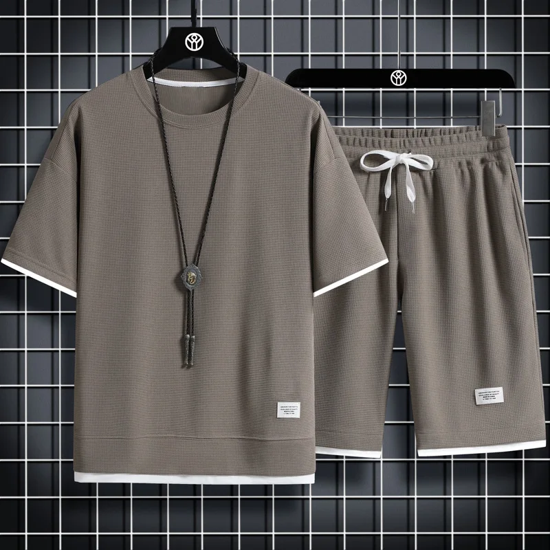 Men Clothing 2023 Summer Men's Two Piece Set Casual T-Shirt and Shorts Set Mens Sports Suit Fashion Short Sleeve Tracksuit
Men Clothing 2023 Summer Men's Two Piece Set Casual T-Shirt and Shorts Set Mens Sports Suit Fashion Short Sleeve Tracksuit