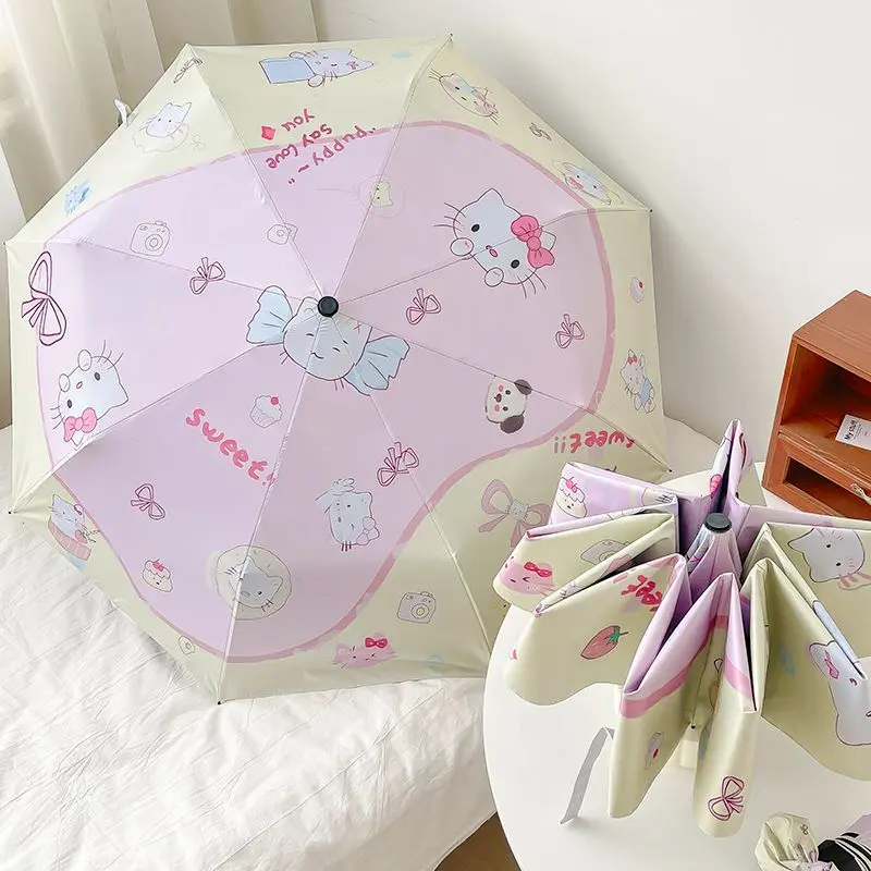 New Kawaii Hello Kitty Umbrella Sanrio Cute Cartoon Anime Black Rubber Folding Umbrella for Sun Protection Protection Girl Toy
New Kawaii Hello Kitty Umbrella Sanrio Cute Cartoon Anime Black Rubber Folding Umbrella for Sun Protection Protection Girl Toy