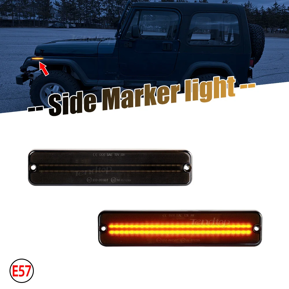 Автомобильный передний бампер, дымовая линза, мигающий светодиодный боковой маркер, ретранслятор, световой индикатор для Jeep Wrangler YJ 1987-1995, лампа Sidemarker
Автомобильный передний бампер, дымовая линза, мигающий светодиодный боковой маркер, ретранслятор, световой индикатор для Jeep Wrangler YJ 1987-1995, лампа Sidemarker