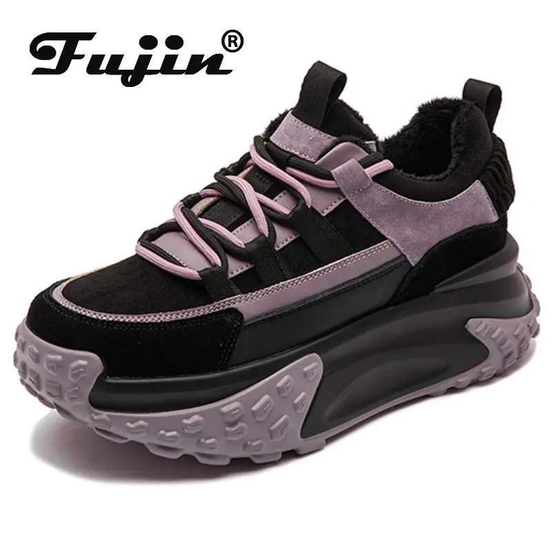 Fujin 6cm Suede Genuine Leather Women Casual Platform Wedge Chunky Sneakers Spring Autumn Winter Plush Warm Hidden Heels Shoes
Fujin 6cm Suede Genuine Leather Women Casual Platform Wedge Chunky Sneakers Spring Autumn Winter Plush Warm Hidden Heels Shoes