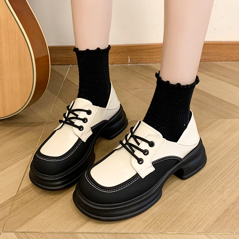 Women Mary Jane Shoes Fashion Thick Sole Color Matching Sewing Ladies Shoes Autumn New Horseshoe Heel Loafers Sweet Pumps Zaptos
Women Mary Jane Shoes Fashion Thick Sole Color Matching Sewing Ladies Shoes Autumn New Horseshoe Heel Loafers Sweet Pumps Zaptos