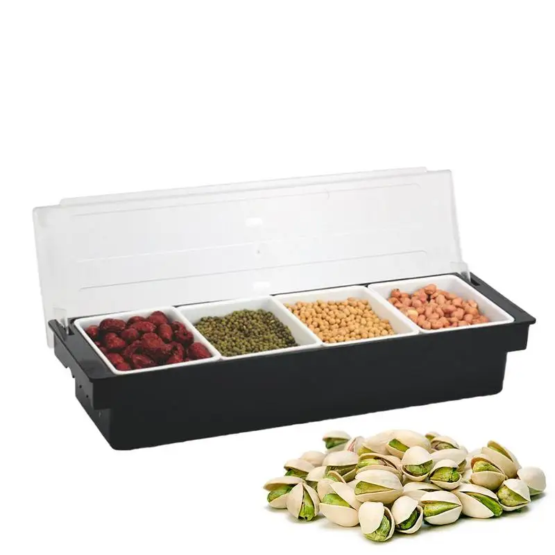 

Kitchen Seasoning Box Sugar Cruet Tabletop Spice Case Serving Box Storage Container With Multi Compartments Kitchen Organization