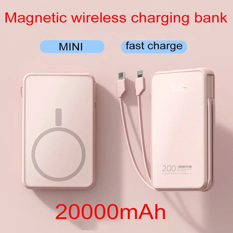 

MagSafe Power Bank 20000mAh Wireless fast charge Portable power bank External battery Portable charger For iPhone 15 Xiaomi 14