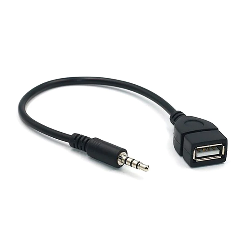 

Переходник 3,5 мм jack (штекер)/USB 2.0 (разъем), Для разъема MP3 проигрывателя для автомобиля