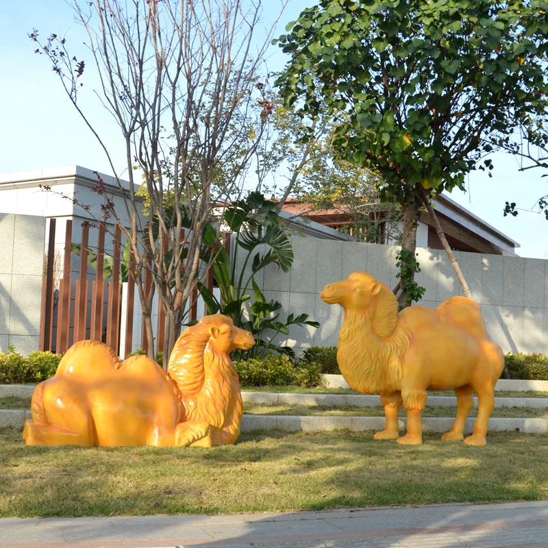 Outdoor FRP Simulation Colored Camel Garden Resin Crafts Wealth Animal Sculpture Ornaments
Outdoor FRP Simulation Colored Camel Garden Resin Crafts Wealth Animal Sculpture Ornaments
