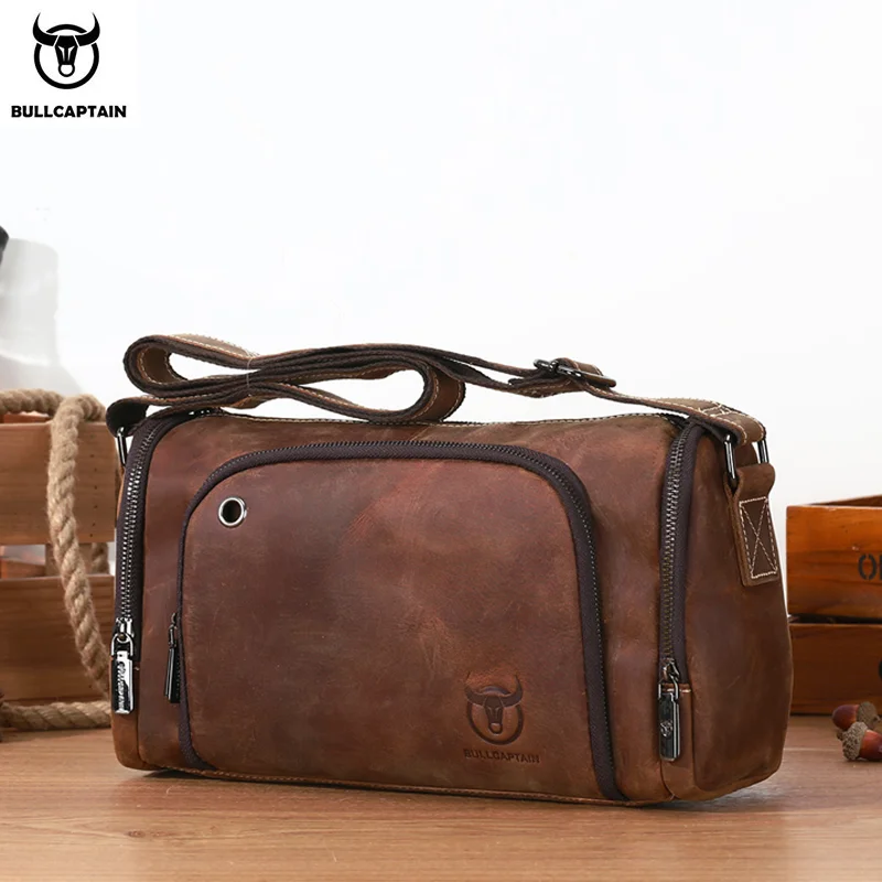BULLCAPTAIN 2021 New Crazy Horse Leather Men's Shoulder Bag High Quality Men's Messenger Bags Male Bages Retro Bag's
BULLCAPTAIN 2021 New Crazy Horse Leather Men's Shoulder Bag High Quality Men's Messenger Bags Male Bages Retro Bag's