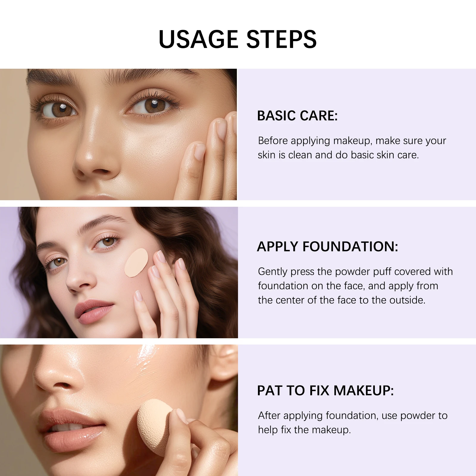 Concealer BB CC Cream with Powder Puff Full Coverage Makeup Base Foundation Waterproof Longwearing Oil-Control Concealer Make Up 9 S655eb521433840ce992b9e12e0d10de4W