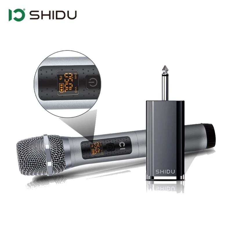 SHIDU U10 Wireless Handheld UHF Dynamic Microphone Omnidirectional Portable Voice Amplifier For Speech With 6.5mm Plug Receiver
SHIDU U10 Wireless Handheld UHF Dynamic Microphone Omnidirectional Portable Voice Amplifier For Speech With 6.5mm Plug Receiver