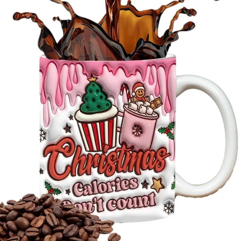 

350 мл Горячая емкость Рождественская чашка праздничные кружки керамическая 3D кружка для кофе симпатичная чайная чашка для горячего какао чая молока Рождественский подарок