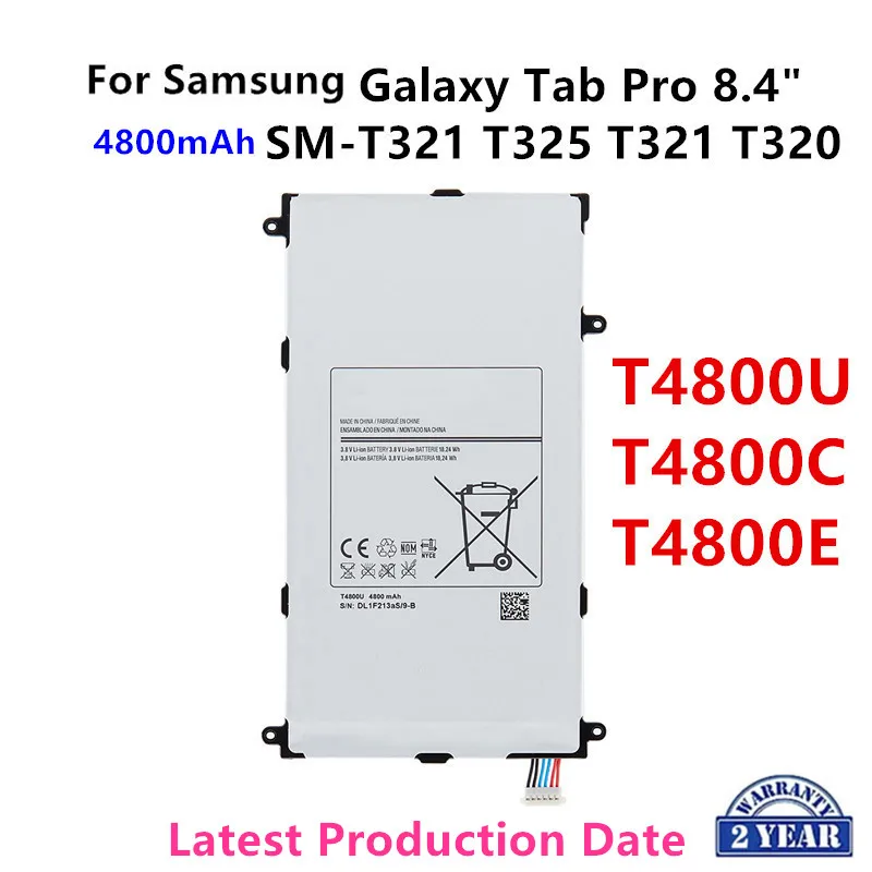 

Brand New T4800U T4800C T4800E 4800mAh Replacement Battery For Samsung Galaxy Tab Pro 8.4" T320 SM-T321 T325 T321